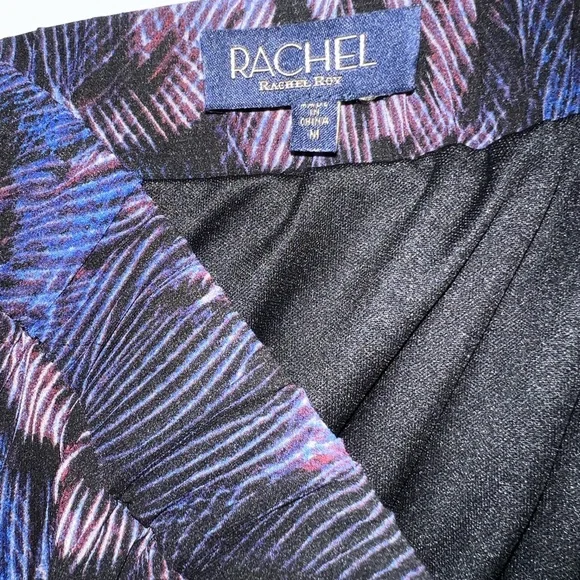 RACHEL Rachel Roy Black and Purple Midi Skirt - Picture 4 of 4